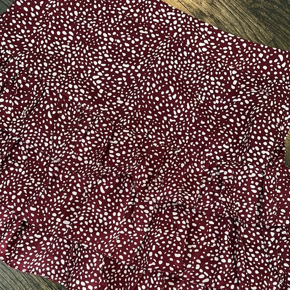 Stylish Red Polka Dot Skirt by SHEIN - size small